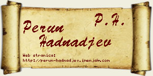Perun Hadnađev vizit kartica